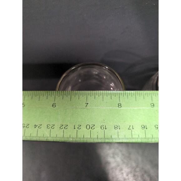 Silver Rimmed Cocktail Glasses Stemware, Set of 2, Midcentury Barware, 4 Oz - Picture 9 of 9